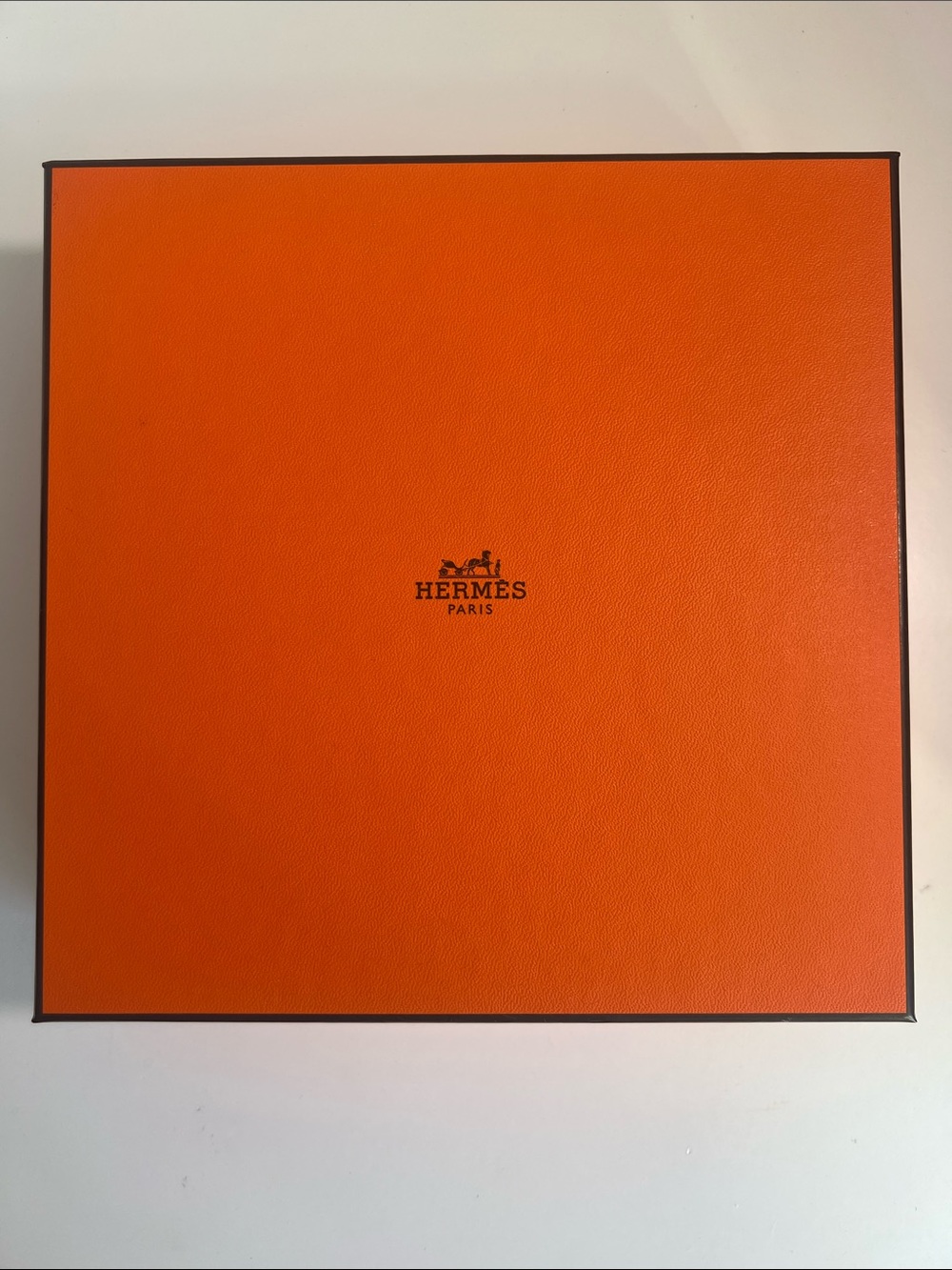 Orange Hermes Box with Tissue Paper